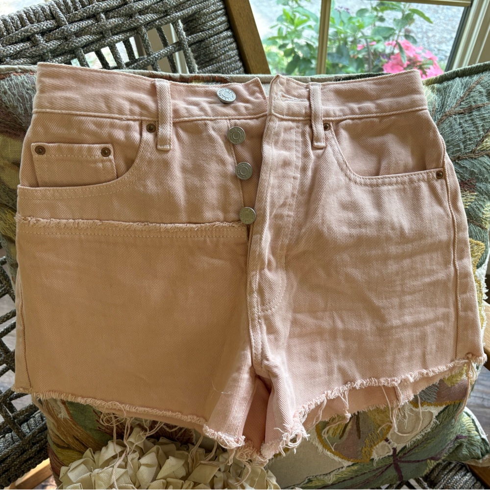 PACSUN Ultra High Rise Vintage Short Size 23 Soft Peach/Pink Color